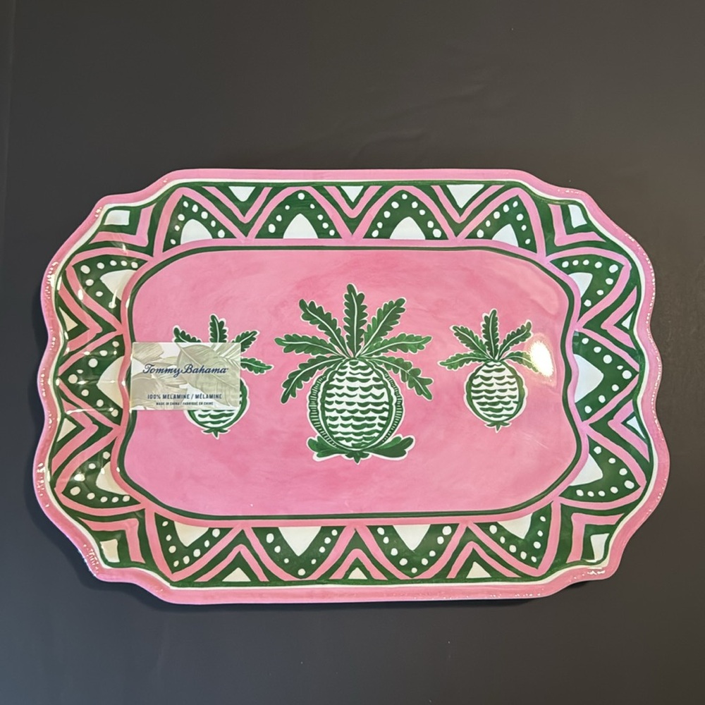 TOMMY BAHAMA 100% Melamine Serving Platter - 15" X 11" - Picture 4 of 7